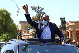 However, no clear connection exists between the tenders to the magashule brothers and the luxury bmw car. Ace Magashule Greets Supporters From Car S Sunroof Ducks Rally Amid Covid Rules