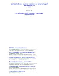 Maybe you would like to learn more about one of these? Fillable Online Periodic Table Puzzle Crossword Answers Fax Email Print Pdffiller
