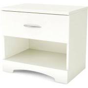 South Shore Soho 1 Drawer Nightstand White Walmart Com Walmart Com