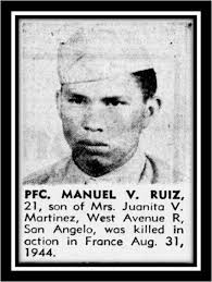 Pfc killed in action in Normandy, France during World War II