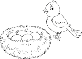 Coloriage, coloriages, dessins, école, éducation, éducatif, images à colorier: Coloriage A Imprimer Un Oiseau Et Son Nid Turbulus Jeux Pour Enfants
