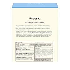 This 100% natural colloidal oatmeal bath soak is formulated to naturally soothe irritated skin due to poison ivy/oak/sumac. Aveeno Soothing Bath Treatment With 100 Natural Colloidal Oatmeal For Treatment Relief Of Dry Itchy Irritated Skin Due To Poison Ivy Eczema Sunburn Rash Insect Bites Hives 8 Ct Gostuffs