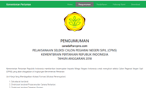 Kementerian pertanian (dahulu departemen pertanian, disingkat deptan) adalah salah satu kementerian di indonesia yang membidangi urusan pertanian, perkebunan dan peternakan. Pengumuman Hasil Seleksi Administrasi Cpns Kementan 2018 Pdf