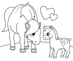 Will my baby's eye color change? Mother With Baby Horse Coloring Page Free Printable Coloring Pages For Kids