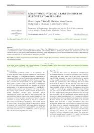 Pdf Lesch Nyhan Syndrome A Rare Disorder Of Self Mutilating Behavior Piotr Brzezinski Academia Edu