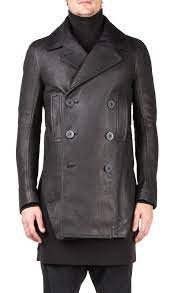 Spacco Leather Peacoat Leather Jacket Men Mens Fashion Inspiration Peacoat