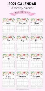 Please note that our 2021 calendar pages are for your personal use only, but you may always invite your friends to visit our website so they may browse our free printables! Free Printable Calendar 2021 In Pdf Beautiful Florals With Notes Free Calendar Free Monthly Calendar Weekly Planner Free Printable