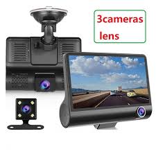Wholesale 4 Hd Night Car Dvr Dash Cam 4 0 Inch Video Recorder Auto Camera 3 Camera Lens With Rear View Camera Registrator Dashcam Dvrs Black From China