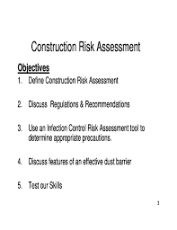 Sample Construction Risk Assessment Free Download