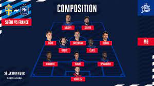 Voici les compositions officielles de la rencontre amicale entre l'équipe de france et le pays de galles, qui se disputera ce mercredi soir sur la pelouse de l'allianz riviera à nice (21h05). Equipe De France En Twitter La Composition De L Equipe De France Pour Affronter La Suede Suefra Fiersdetrebleus