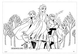 Quem aí gosta de colorir? Frozen Colorir Imprimir 2