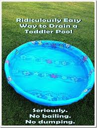 How To Easily Drain A Toddler Pool Joyful Abode Kiddie Pool Kid Pool Dog Pool