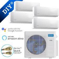 36k Btu 21 5 Seer Multi Zone Mrcool Diy 4 Zone Ductless Heat Pump Split System 9k 9k 9k 9k Ductless Heat Pump Heat Pump Ductless