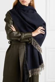 With business dress and a navy overcoat, try a silk scarf. 13 Scarf Ideas Scarf Cashmere Outfits Cashmere