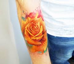 Yellow Rose Tattoo By Adrian Ciercoles Post 19259 Yellow Rose Tattoos Rose Tattoos For Women Coloured Rose Tattoo