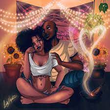 See more ideas about couple cartoon, cute couple art, anime love couple. By Lady Nefertitii Black Girl Art Black Couple Art Nefertiti Art