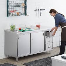 Ready to make your house a home. Regency 24 X 60 16 Gauge Type 304 Stainless Steel Enclosed Base Sliding Door Table With Drawers
