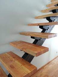Stair Tread Brackets Single Steel Stringer Stair With Custom Tread Bracket And Tread Stair Stringer Brackets Concrete Stairs Floating Stairs Metal Stairs