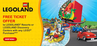 Lego Store Buy 1 Get 1 Free Legoland Ticket Voucher With Any Lego Purchase Lego Store Legoland Buy 1 Get 1