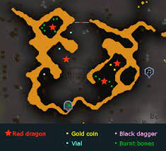 Cavern contains the following monsters: Red Dragon Isle Map Runescape Guide Runehq