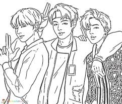 Juego de loteria para imprimir. Dibujos De Bts Para Colorear Imprimir Popular Grupo Surcoreano
