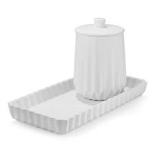 By the editors of better. Better Homes Gardens 2 Piece Matte Ridges Ceramic Bath Accessory Set White Walmart Com Walmart Com