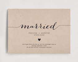 Just Married Wedding Announcement Marriage Announcement Etsy In 2021 Marriage Announcement Wedding Announcements Elopement Announcement