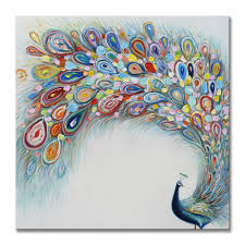 New users enjoy 60% off. Seven Wall Arts Colorful Peacock Artwork 100 Hand Painted Paintings On Canvas Modern Abstract Animal Pictures Framed Acrylic Artwork For Home Decor 32x32 Inch Buy Online In Antigua And Barbuda At Antigua Desertcart Com