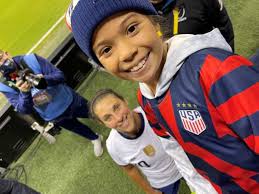 Soccer fan surprised USWNT game