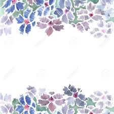 Look at links below to get more options for getting and using clip art. Cute Watercolor Flower Border With Blue Bachelor Buttons Invitation Stock Photo Picture And Royalty Free Image Image 65195544