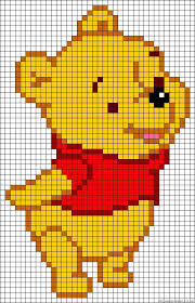 Winnie The Pooh Knitting Or Crochet Chart Winnie L Ourson Perles A Tisser Modeles De Tapis Houque