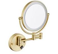 China 5X Magnifying Gold Wall Mounted Double Sided LED ...