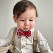 Christmas Bow Tie for Boy Tartan Bow Tie Red Christmas Party Costume Red  Bowtie for Men Festive Bow Tie for Baby Children Christmas Bowtie