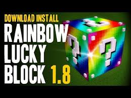Lucky block rainbow found in the wild. Rainbow Lucky Block Mod 1 8 Minecraft How To Download And Install Lucky Block Mod Addon Youtube
