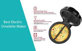 This omelet maker includes convenient power and heat indicator lights and stores upright for compact storage. Best Electric Omelette Maker Reviews In 2021