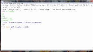 , practically just a string. How To Add Multiline Comments In Python And How To Add Documentation In Python Code Youtube