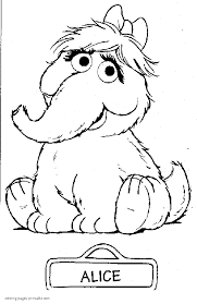 Besides, the characters have so many colors in them that it will be a treat for your child to fill them in with crayons. Alice Sesame Street Coloring Pages For Free Coloring Pages Printable Com
