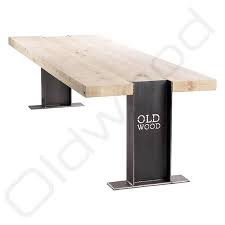 eiken houten tafel helsinki houten tafel metalen meubels tafel