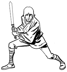 Softball coloring book for girls: Luke Skywalker With Lightsaber Coloring Page Free Printable Coloring Pages For Kids