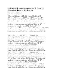 B7il pomeriggio troppo azzurro, e7bme7e lungo per me, e7mi accorgo. Adriano Celentano Azzurro Accordi Chitarra Pianoforte Testo Lyrics Spartito
