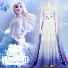 Frozen2 Elsa White Dress Made Princess Cosplay Costume Dress Elsa Hair Down White Dress Adult In 2020 Elsa Hair Princess Cosplay Elsa Outfit