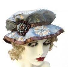 Handmade Victorian Beret Mushroom Hat Teal Green Taffeta Fabric Creationsbygail Accessories On Artfire Vintage Style Hat Hat Fashion Beret Style