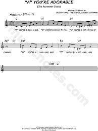 A, b, c, d, e, f, and g. Buddy Kaye A You Re Adorable Sheet Music Leadsheet In C Major Transposable Download Print Sku Mn0036048