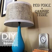 Diy Decoupage And Spray Paint Lampshade Makeover