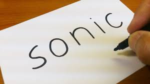 Sonic generations is a platform video game developed by sonic team and published by sega for playstation 3, xbox 360 and microsoft windows. How To Turn Words Sonic Sega Into A Cartoon Drawing Doodle Art On Paper Youtube