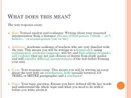 Check spelling or type a new query. Writing An English Text Response Essay At Year Ppt Download