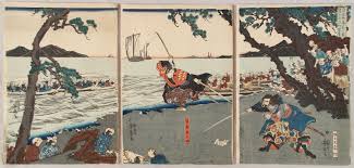 Yoshifusa Utagawa Active Ca 1840 1860 Duel Miyamoto Musashi Vs Sasaki Kojiro Artelino 1000 x 1000 jpeg 557 кб. duel miyamoto musashi vs sasaki kojiro