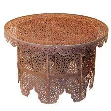 Finecasa round end table, boho carved solid wood furniture,wooden side table with shelf, bedside table, antique décor for living room bedroom, moroccan table, tea table, 22x24.5 inch, whitewash $139.90 $ 139. Moroccan Coffee Table You Ll Love In 2021 Visualhunt