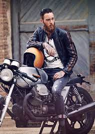 Casual Well Dressed Casual Male Fashion Biker Photoshoot Motorcycle Fashion Men Bike Photoshoot