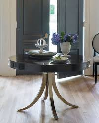 Bernhardt Haven 48 Round Dining Table With Vintage Nickel Metal Base 48 Round Dining Table Round Dining Table Dining Table